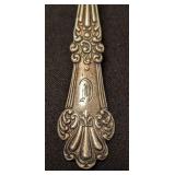 K - Sterling Silver Serving Spoon - 8 in - Ornate Floral Pattern (Lot of 3)