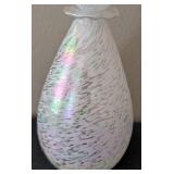 UL -Vintage Irice Art Glass Perfume Bottle - Iridescent Finish