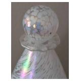 UL -Vintage Irice Art Glass Perfume Bottle - Iridescent Finish