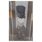 UL - Set of Four Greg Copeland Lucite & Brass Wall Hangings - Four Panels