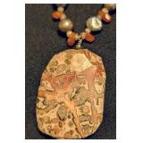 K - Two Pearl & Gemstone Beaded Necklaces - Multi-Strand