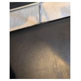 UL - Set of Four Vintage Folding Chairs - Black Vinyl Seats, Chrome Frames