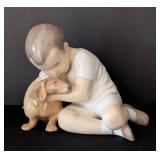 Bing & Grondahl Porcelain Figurine - Boy Kissing a Dog