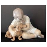 Bing & Grondahl Porcelain Figurine - Boy Kissing a Dog