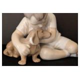 Bing & Grondahl Porcelain Figurine - Boy Kissing a Dog