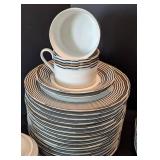 K - Mikasa Crossroads Ebony Dinnerware Set - Service for 16