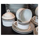 K - Mikasa Crossroads Ebony Dinnerware Set - Service for 16
