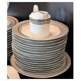 K - Mikasa Crossroads Ebony Dinnerware Set - Service for 16