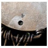 K - Sterling Silver Amber Necklace - 17 in. Long with Oval Amber Pendant & Multi-Gem Tassel