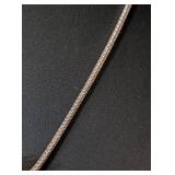 K - Sterling Silver Amber Necklace - 17 in. Long with Oval Amber Pendant & Multi-Gem Tassel