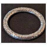 K - Sterling Silver Hammered Bangles - Mexico 925 (Lot of 5)