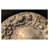 K - Antique Sterling Silver-Topped Crystal Vanity Jar