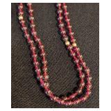 K - Beaded Necklaces - Assorted Colors & Styles, Glass Round Bead Strands, Multi-Strand Lot