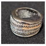 K - (3) Sterling Silver Rings Size 6