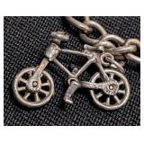 K - Vintage Sterling Silver Charm Bracelet