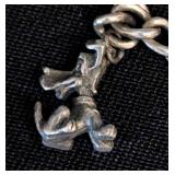 K - Vintage Sterling Silver Charm Bracelet