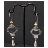 K - Four Pair of Sterling Silver Earrings - Mixed Styles
