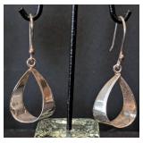 K - Four Pair of Sterling Silver Earrings - Mixed Styles
