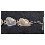 K - Bracelets - Sterling Silver Evil Eye Disc Bracelets & Rainbow Square Gem Bracelet - Lot of 3