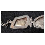 K - Bracelets - Sterling Silver Evil Eye Disc Bracelets & Rainbow Square Gem Bracelet - Lot of 3