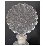 UL - Two Vintage Crystal Perfume Bottles - Starburst Diamond-Cut Pattern