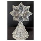 UL - Two Vintage Crystal Perfume Bottles - Starburst Diamond-Cut Pattern