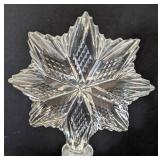 UL - Two Vintage Crystal Perfume Bottles - Starburst Diamond-Cut Pattern