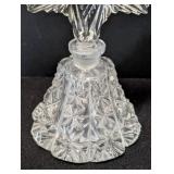 UL - Two Vintage Crystal Perfume Bottles - Starburst Diamond-Cut Pattern