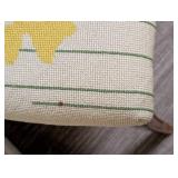 UL - Vintage Wood Dining Chair with Floral Upholstery