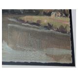 ML - Landscape Painting Gold Frame With White Mat
