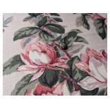 UL - Vintage Floral Settee with Pink Rose Print & Ruffled Skirt - Accent Furniture