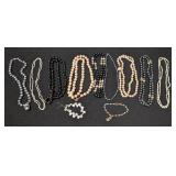 K - Cultured Pearl & Bead Necklaces - Assorted Multi-Strand Jewelry Lot