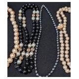 K - Cultured Pearl & Bead Necklaces - Assorted Multi-Strand Jewelry Lot