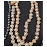 K - Cultured Pearl & Bead Necklaces - Assorted Multi-Strand Jewelry Lot
