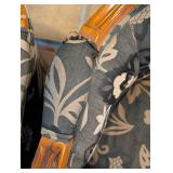 K - Pair of Vintage Floral Pattern Upholstered Armchairs