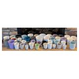 K - Ceramic Orchid / Plant Pots - Assorted Sizes & Colors - Textured Patterns for Display