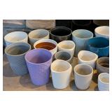K - Ceramic Orchid / Plant Pots - Assorted Sizes & Colors - Textured Patterns for Display