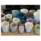 K - Ceramic Orchid / Plant Pots - Assorted Sizes & Colors - Textured Patterns for Display