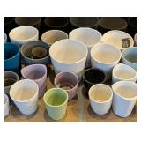 K - Ceramic Orchid / Plant Pots - Assorted Sizes & Colors - Textured Patterns for Display