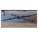 LR - Faux Marble-Topped Coffee Table Iron Base