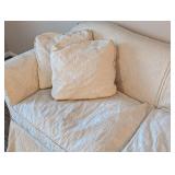 LR - Cream Damask Sofa