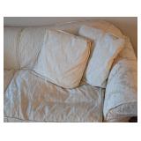 LR - Cream Damask Sofa