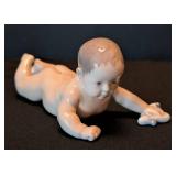 K - Royal Copenhagen Lying Baby Figurine - Model 1739