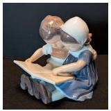 K - Vintage Bing & Grøndahl Porcelain Figurine Titled "Children Reading" or "Reading Children," Model Number 1567