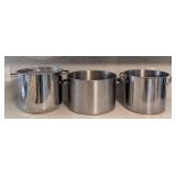 LR - (3) Stainless Steel Stockpots - Large Capacity