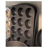 LR - Bakeware Assortment - Muffin Pans, Cake Pans, Bundt Pan & Pyrex Dish
