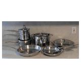 LR - Calphalon Stainless Steel Cookware Set - Assorted Pots & Pans, Largest 13-Inch Skillet
