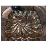 ML - Silver-Plated Rococo Serving Set - Round Tray, Rectangular Tray, Shell Dish & Goblet