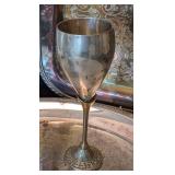 ML - Silver-Plated Rococo Serving Set - Round Tray, Rectangular Tray, Shell Dish & Goblet