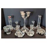 ML - Crystal Candleholders Assorted Set Includes 3-Arm Candelabra